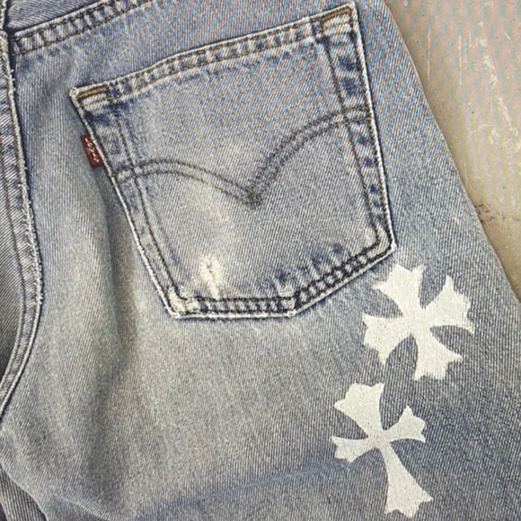 Customized Vintage levis chrome hearts inspired - Picture 3 of 4